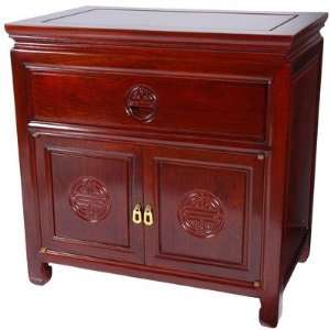  Oriental Furniture Bedside Cabinet in Cherry ST PA102D C 