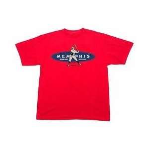  Memphis Redbirds Youth Nostalgia Man T Shirt   Red Extra 