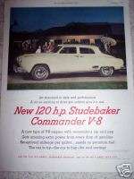 1951 New 120 hp STUDEBAKER COMMANDER V8 vintage car ad  