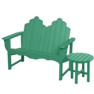  Adirondack Bench   Aruba Blue Patio, Lawn & Garden