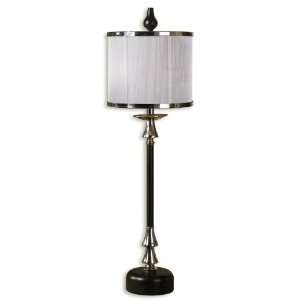  Uttermost 29887 1 Arzano Buffet Table Lamp, Matte Black 