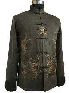 Chinese Men Dragon Kung Fu Shirt Jacket/Coat Vest  