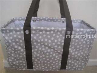Thirty One Large Utility Tote Lotus Dots NEW  