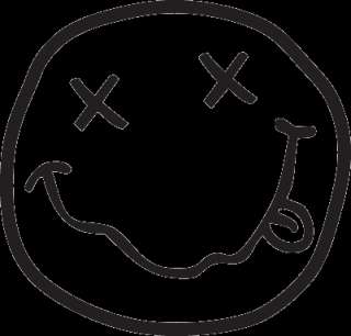 Nirvana STONER Smiley Face Black Decal Sticker In Utero  