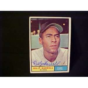  Billy Harrell Boston Red Sox #354 1961 Topps Autographed 