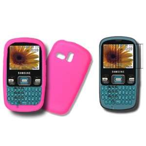 Samsung Freeform, SCH R350, R351, R355c Hot Pink Silicone Case, Rubber 