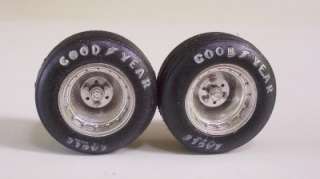   Car Tires n 2 Wheels 124 Model Car Parts #8 USED Front Tires  
