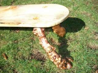 Rustic Oregon Blue Pine Table with Burlwood log legs  