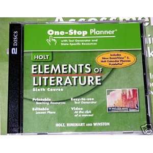  Holt Elements Of Literature One stop planner 2008 CD 