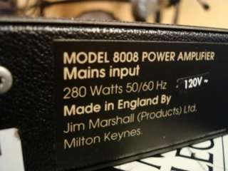 MARSHALL 8008 VALVESTATE POWER AMP 8008  