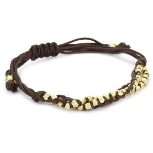  Shashi Brown Two Row Golden Nugget Bracelet Jewelry
