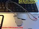 METAL DOG TAG NECKLACE   Genuine 8GB USB Flash Drive   GIFT IDEA