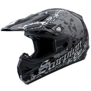 Scorpion Hellraiser VX 24 Dirt Bike Motorcycle Helmet   Black/Silver 