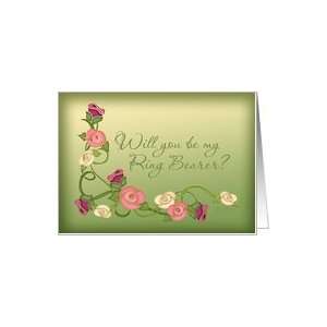  Will You Be My Ring Bearer? Stencil Roses Card Health 