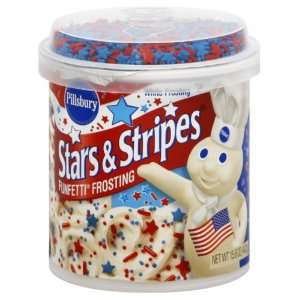 Pillsbury Funfetti White, Stars & Stripes 15.6 Oz Frosting 4 Packs 