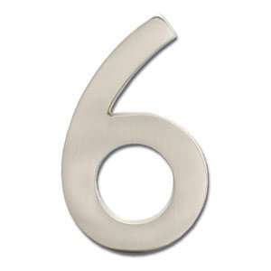  Architectural House Numbers with Satin Nickel Finish   6 
