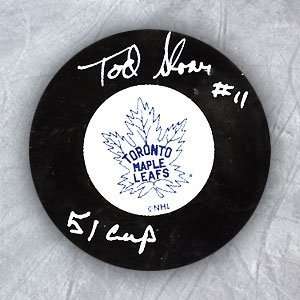  Tod Sloan Toronto Maple Leafs Autographed/Hand Signed 