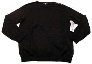 Anne Klein Womens Black Crew Button Sweater NWT $69  