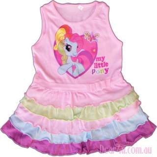 BNWT Girl colourful 5 layers summer dress   My little PONY, Barbie 