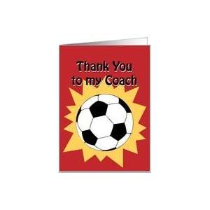  thank you to my coach cards   soccer cards Card Health 
