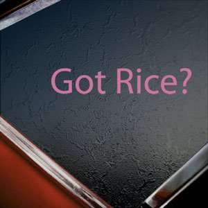  Got Rice? Pink Decal Rice Burner Import Jdm Car Pink 