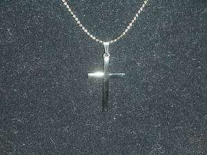 Anson Mfg. Silver Tone Cross with 18 Chain Made in USA  