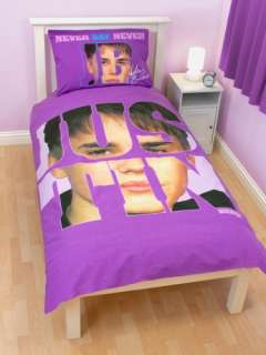 Justin Bieber Autograph Panel Single Bed Duvet Quilt Doona Cover Set 