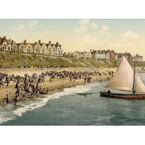 Vintage Travel Poster   Yacht starting Clacton on Sea England 24 X 18