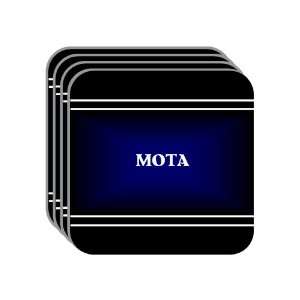 Personal Name Gift   MOTA Set of 4 Mini Mousepad Coasters (black 