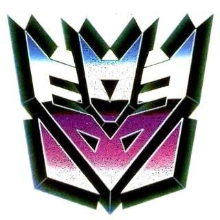   Decepticon Blue Purple Mask Logo Iron On Transfer for T Shirt