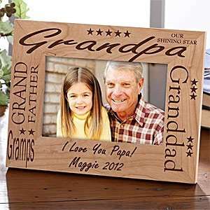  Fathers Day Gifts   Personalized Grandpa Wood Picture 