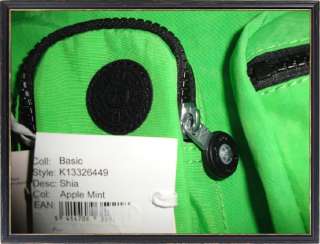 NWT*KIPLING*SHIA*NEON GREEN FLUORESCENT*NEW COLLECTION*SHOULDER*CROSS 