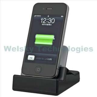 For Apple iPhone 4 4G 4S USB Dock Data Sync Charger Desktop Cradle 