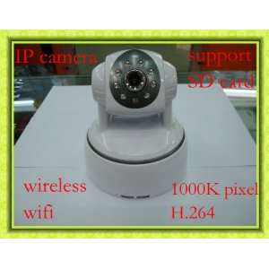   wireless wifi ip camera support sd card 1000k pixel h.264 Camera
