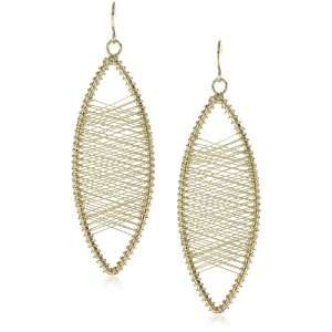 Kenneth Jay Lane Gold Oval Wire Earrings