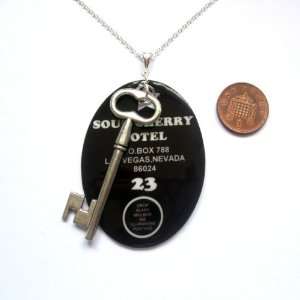 Sour Cherry Silver plated base Hotel Key Necklace