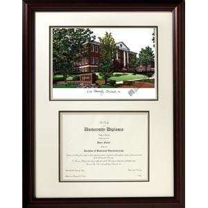 University of Memphis Graduate Framed Lithograph w/ Diploma Opening