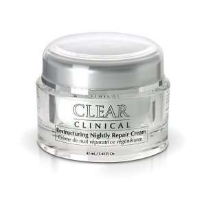   Clear Clinical Restructing Nightly Repair Cream   1.42 Fl Oz Beauty