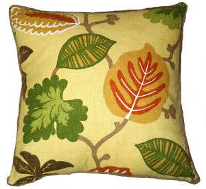 New Yellow, Green, Orange Pillow 20 Square  