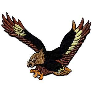 Brown Eagle   Golden Eagle bird Embroidered Iron On / Sew On Patch 