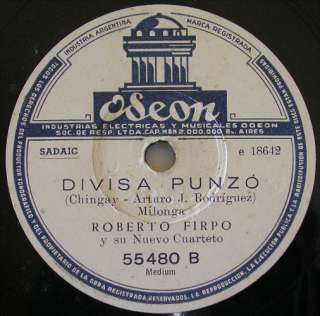 ROBERTO FIRPO 78 rpm LA CHOLA / DIVISA PUNZO #55480  