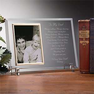   Engraved Glass Picture Frames   A Dad Like You Design