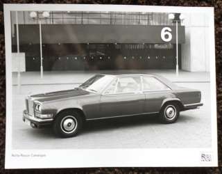 ROLLS ROYCE CAMARGUE PRESS PHOTOGRAPH BLACK & WHITE 1979  