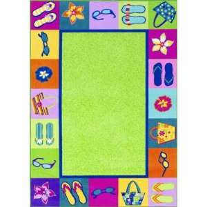  Dalyn Tweens TW14 Lime Kids Room 411 x 7 Area Rug 