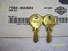 Harley saddlebag lock switch key keys new NOS pair 71583 85A 0024