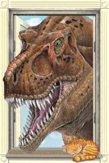 Tyrannosaurus Rex Dinosaur Window Laminated Poster  