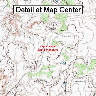  USGS Topographic Quadrangle Map   Cap Rock SE, Texas 