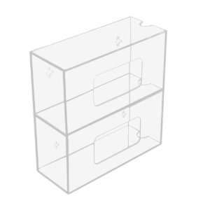 TrippNT 50830 Clear Acrylic Double Side Loading Glove Box Holder, 10.4 