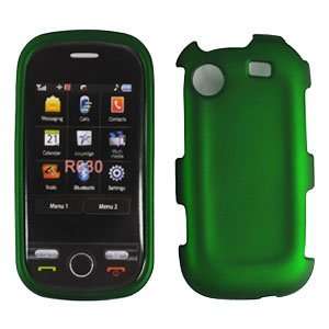 Green Rubberized Hard Protector Case for Samsung Messager Touch R630
