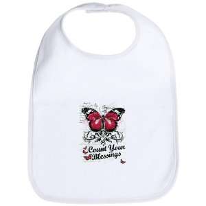  Baby Bib Cloud White Count Your Blessings Butterfly 
